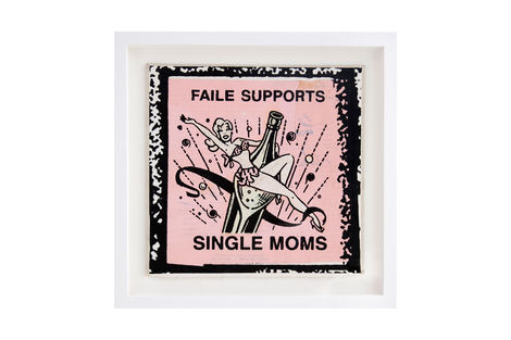 <p>Faile Supports BC:NYC
Paper Collage, Silkscreen Ink on Book Cover, Framed 13.25 x 13 Inches (frame size) Original</p>